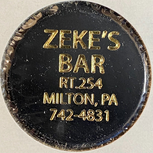 Milton, PA Zeke's Bar Plastic Token Good For Bottle Beer