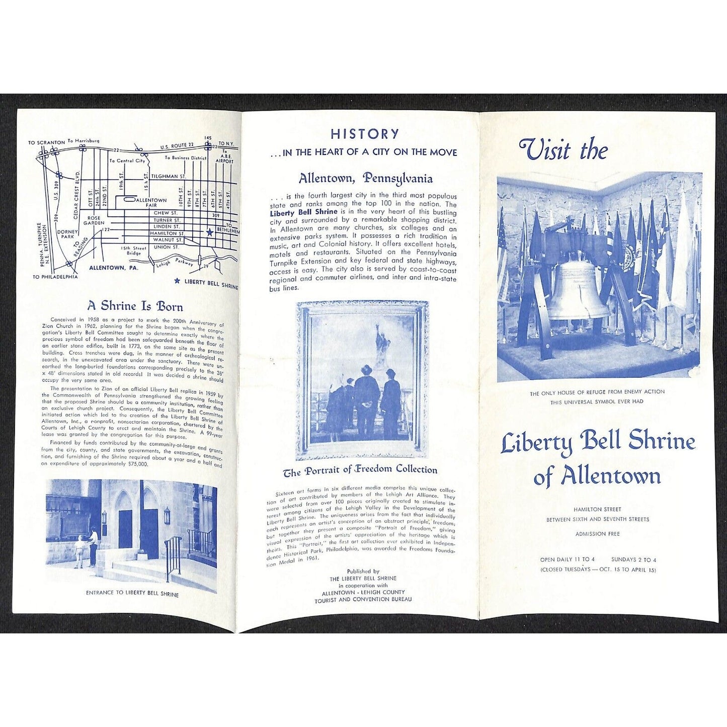 Liberty Bell Shrine of Allentown c1970 Travel Brochure VGC