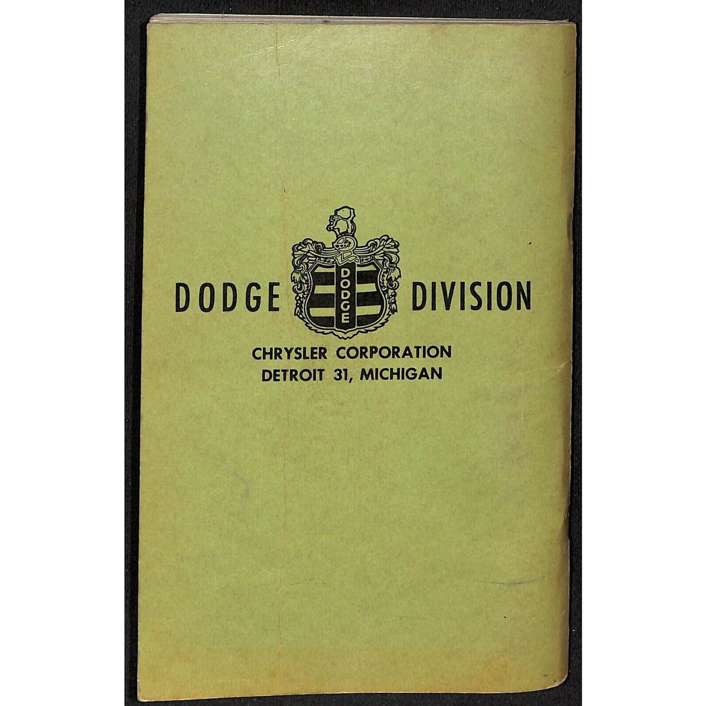 c1953 Dodge Passenger Car Service Manual D44 D46 D47 D48 Booklet 103pp Scarce