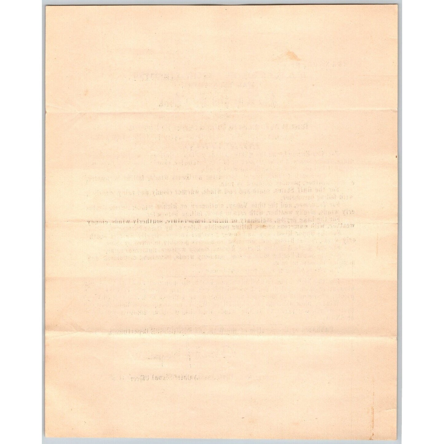 Bangor, ME Chief Signal Office, War Department Farmers' Bulletin Jan. 11, 1879