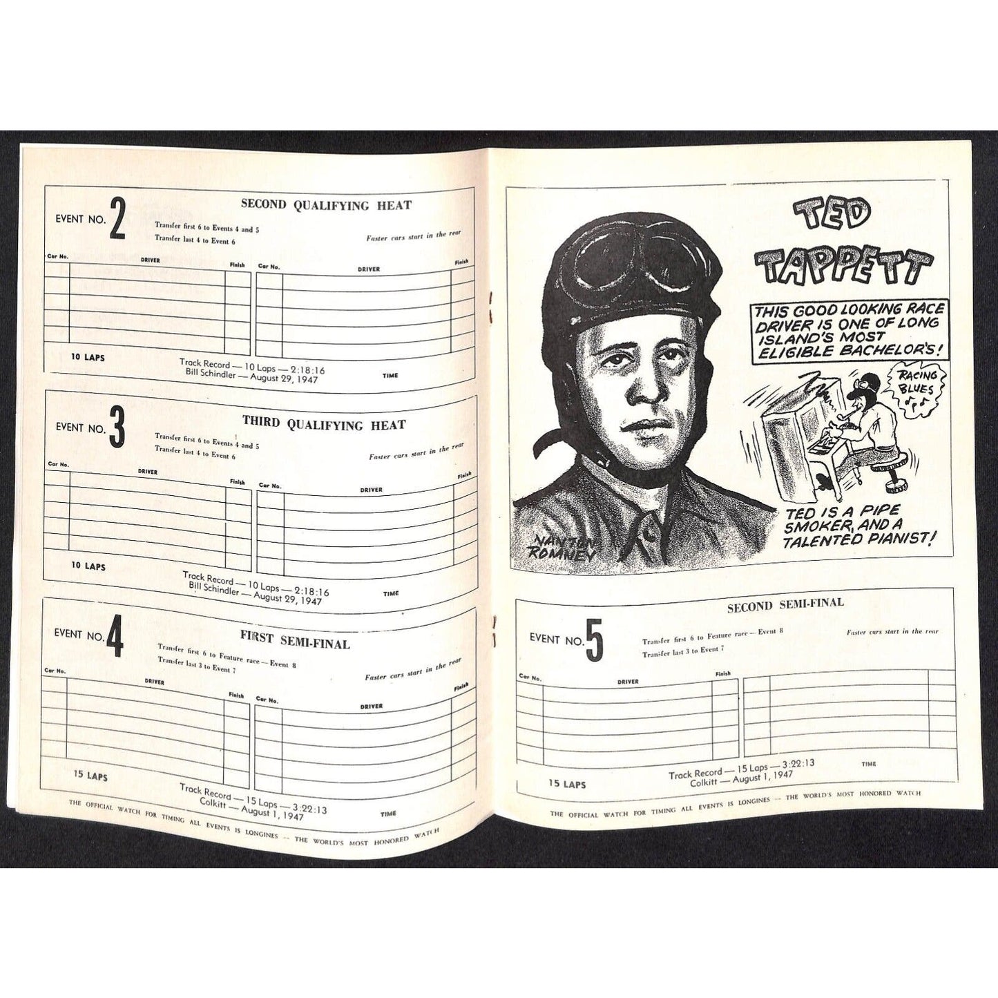 Hinchliffe Stadium Midget Auto Races 5/27 1948 Program Kay Nestor 8pp VGC Scarce