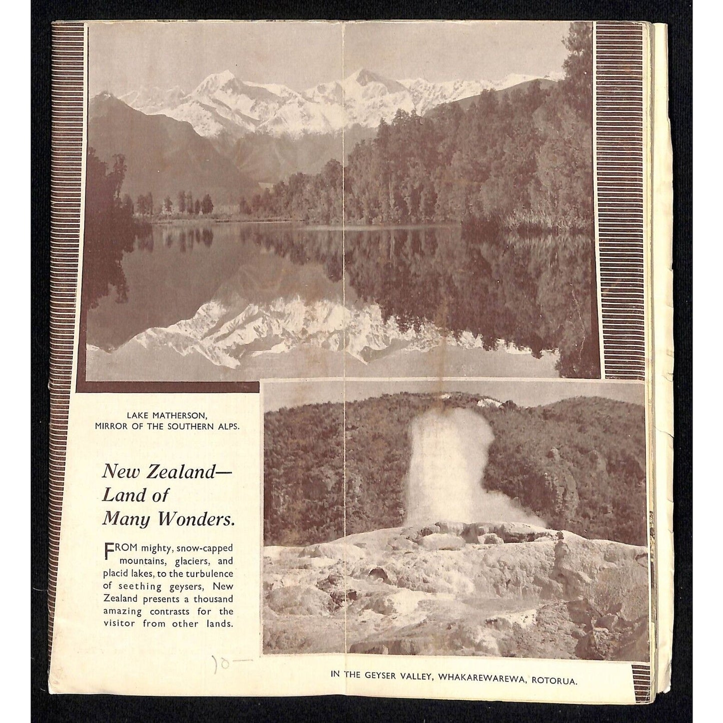 New Zealand "Scenic Playground of the Pacific" Pictorial Travel Guide 32pp c1933