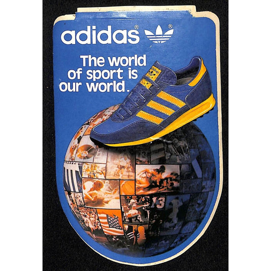 Adidas "The World of Sport is Our World" Original Vintage Sticker c1980