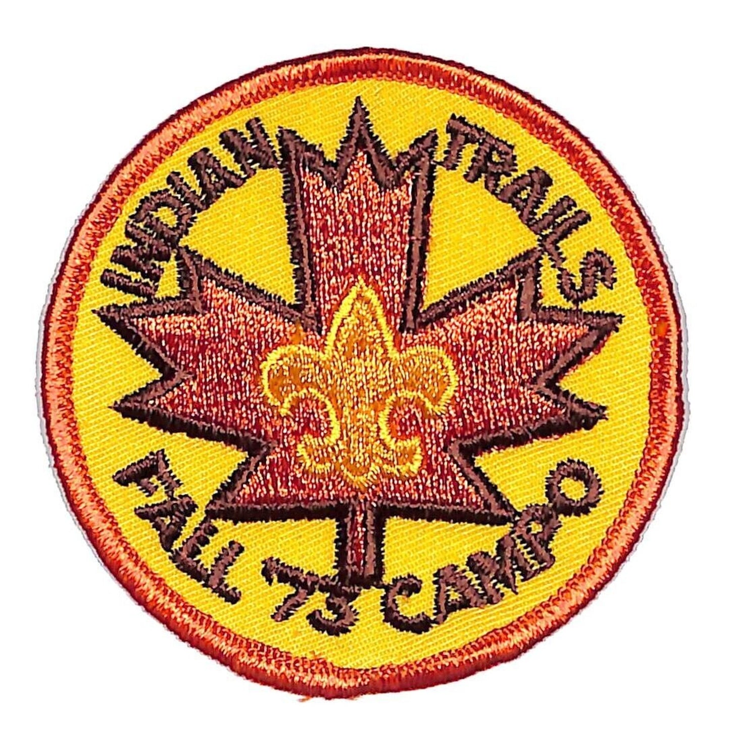 Boy Scouts BSA 1973 Indian Trails Fall Compo Leaf Patch Scarce