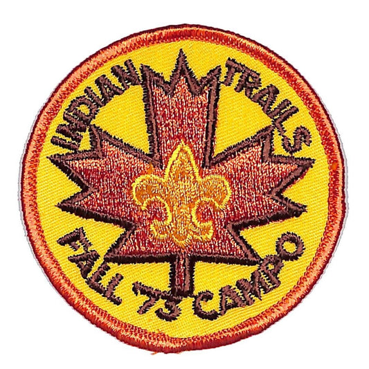 Boy Scouts BSA 1973 Indian Trails Fall Compo Leaf Patch Scarce