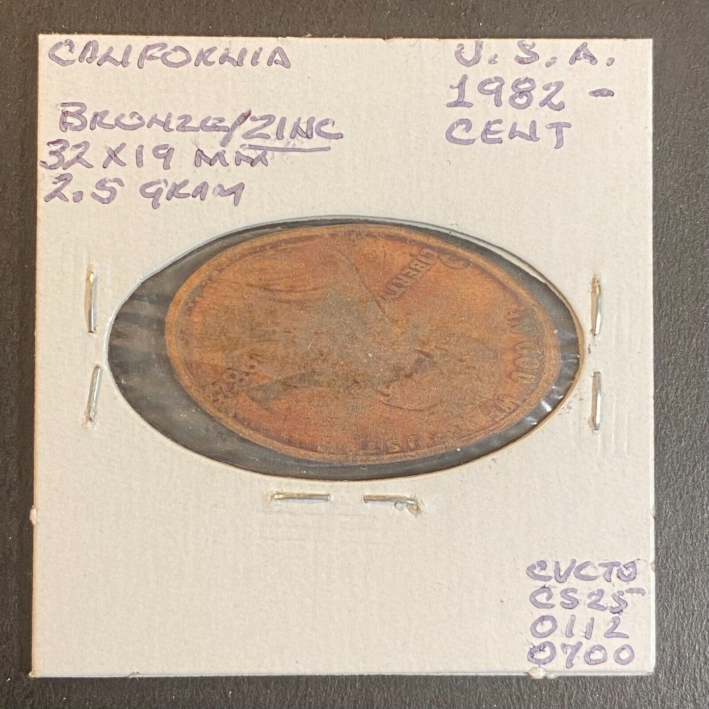 5th Los Angeles Coin Convention Sept. 1982 Hilton Hotel Elongated Penny