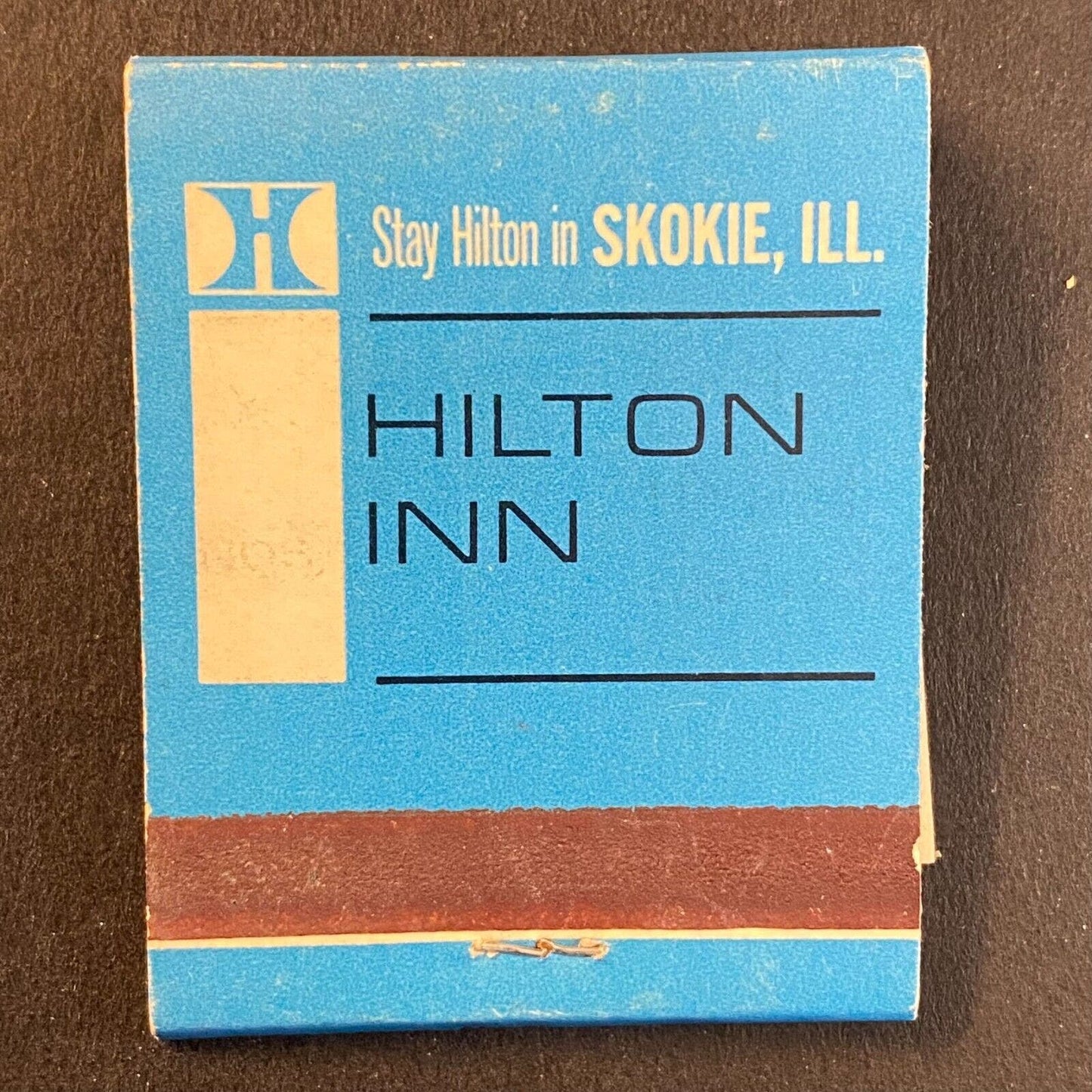 Hilton Inn Skokie, IN c1973-1980's Full Matchbook VGC