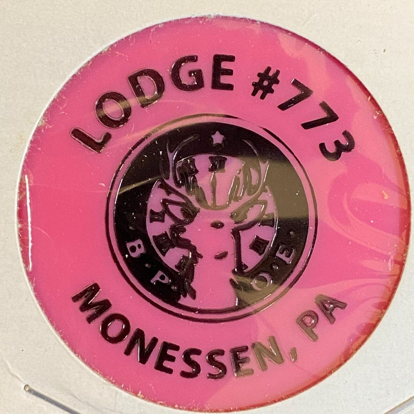Monessen, PA BPOE Lodge 773 c1980's Plastic Token "Dollar Draft" Beer Mug