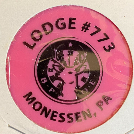 Monessen, PA BPOE Lodge 773 c1980's Plastic Token "Dollar Draft" Beer Mug