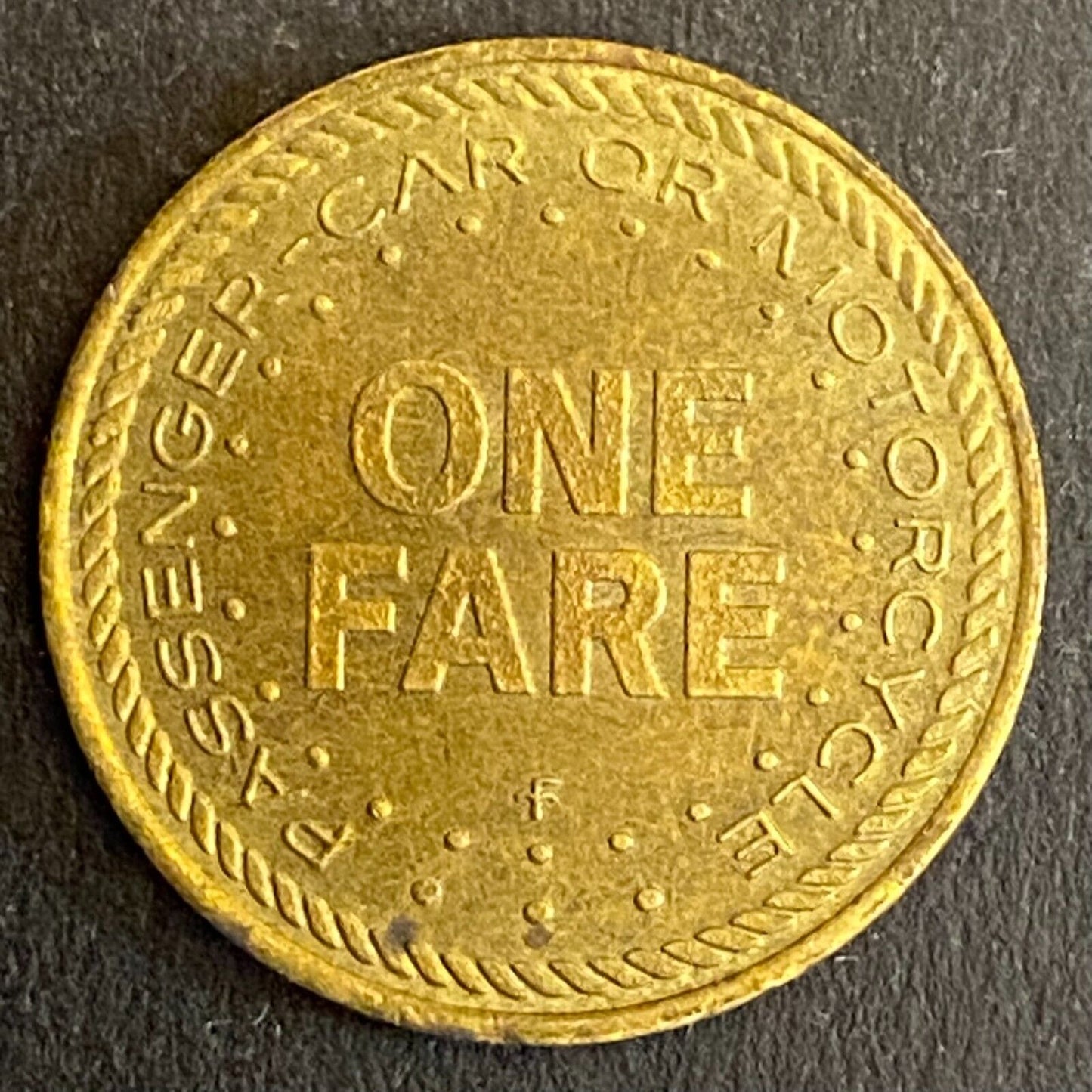 Mt. Hope Bridge Division Bristol, RI "Passenger Car or Motorcycle" Token 20mm