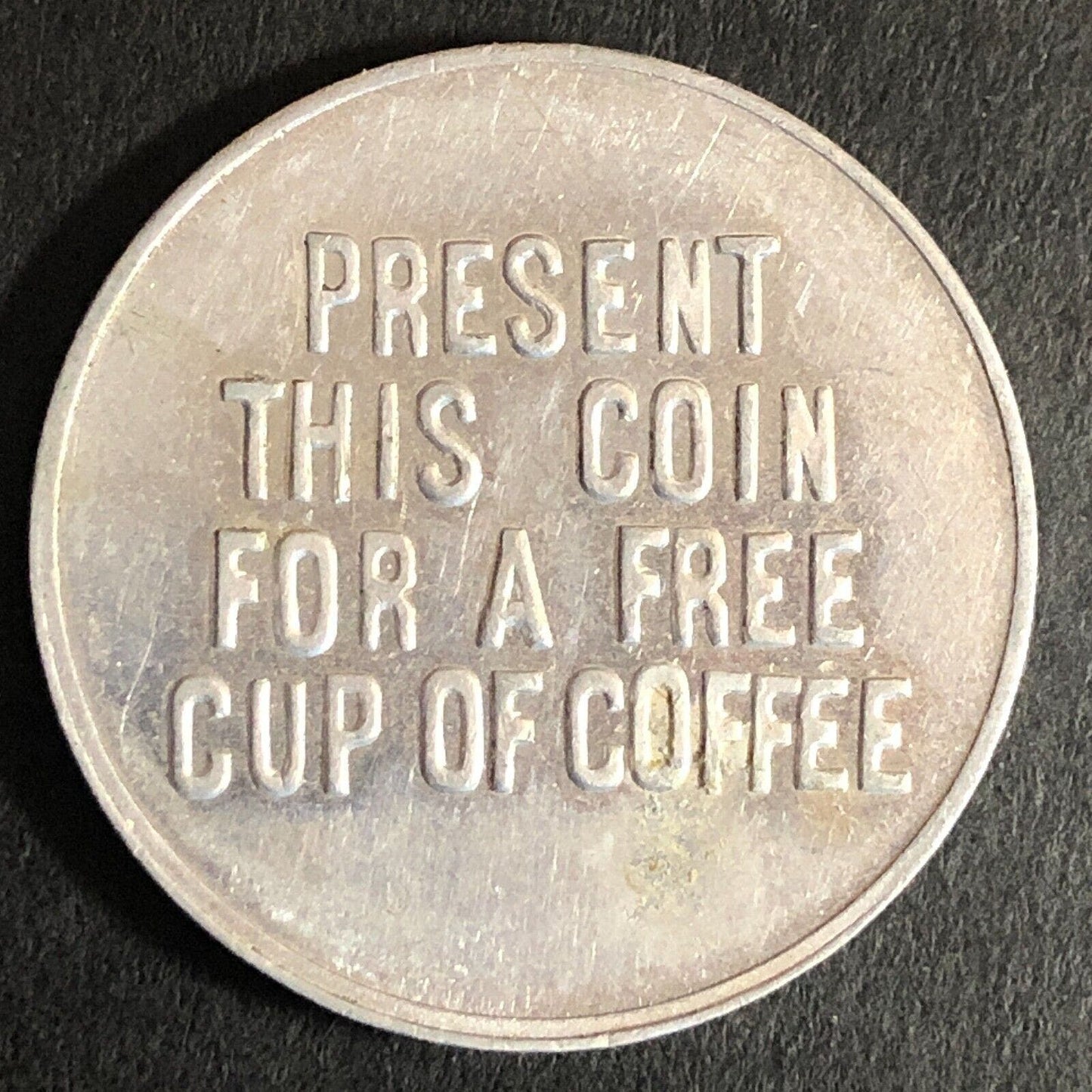 El Paso Truck Terminal I-10 Aluminum Free Coffee Trade Token 29mm c1965-75