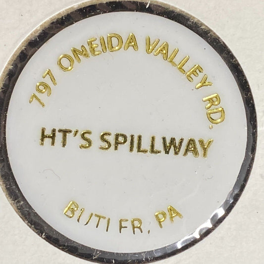 Butler, PA HT's Spillway Bar & Grill Plastic Token G/F One Mixed Drink