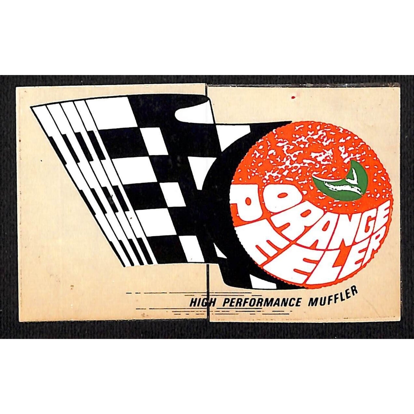 Orange Peeler High Performance Muffler Vintage Racing Sticker c1970's