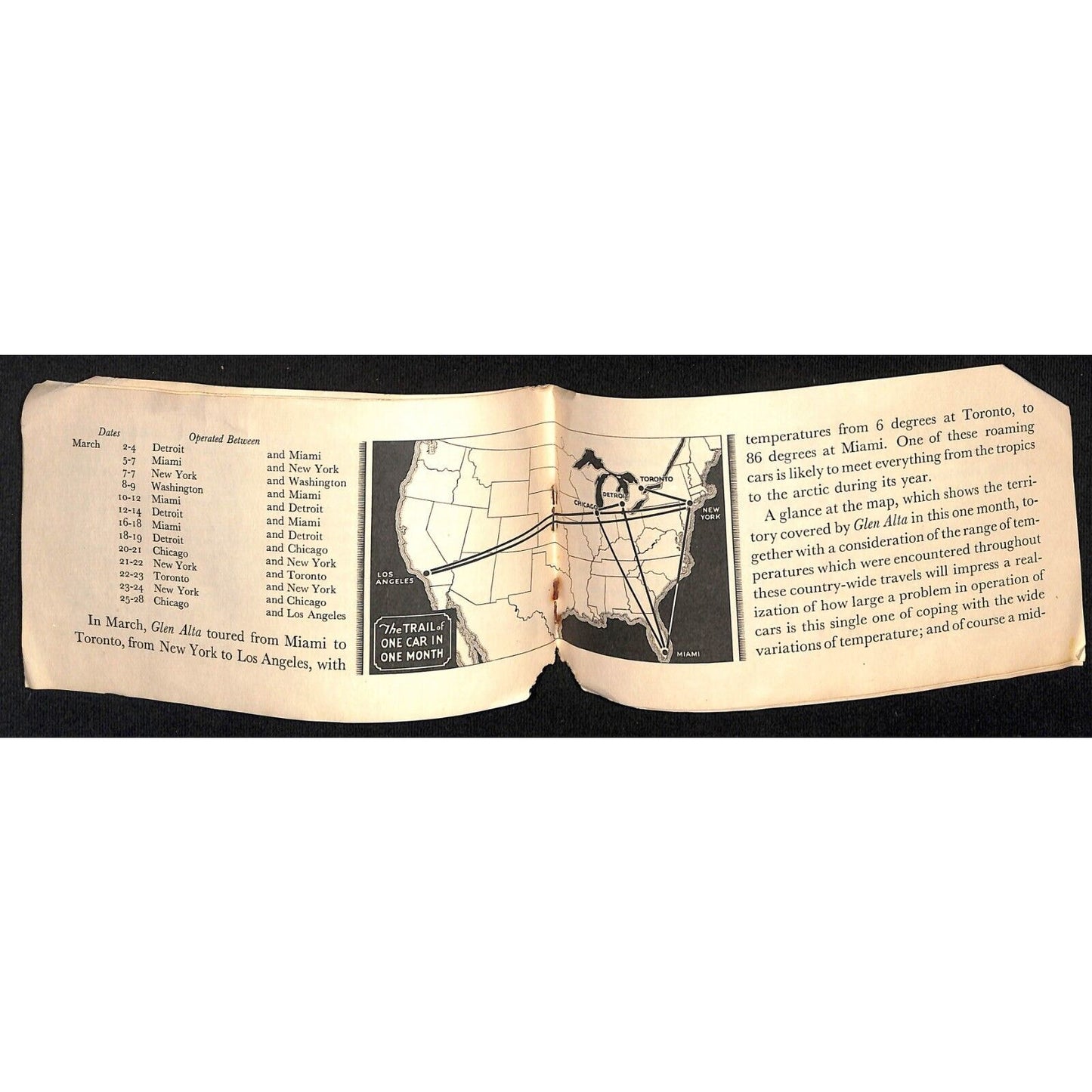 "The Peripatetics of a Pullman Car" 1929 / 1930 Facts Booklet 8pp Scarce