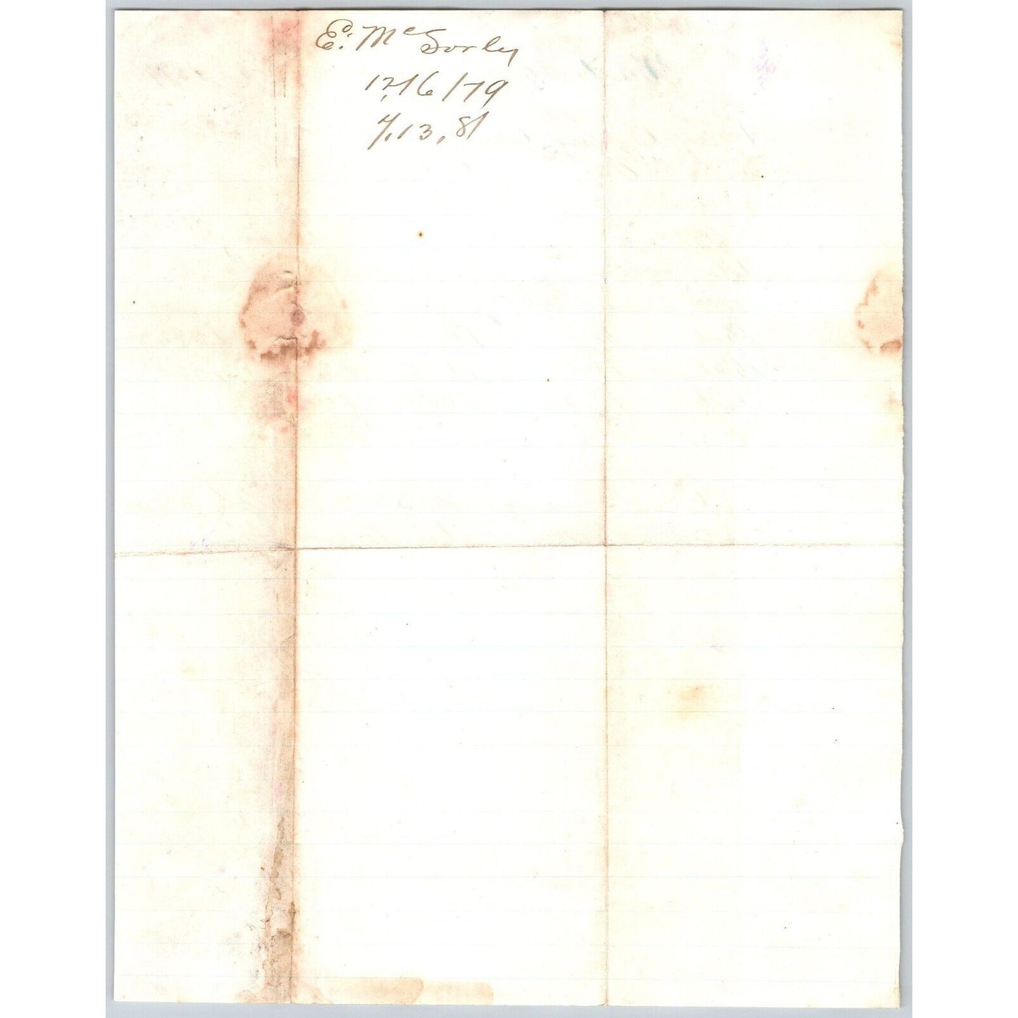 1879 ALS E. McSorley Radersburg, MT to Henry Elling* Virginia City, MT Payments