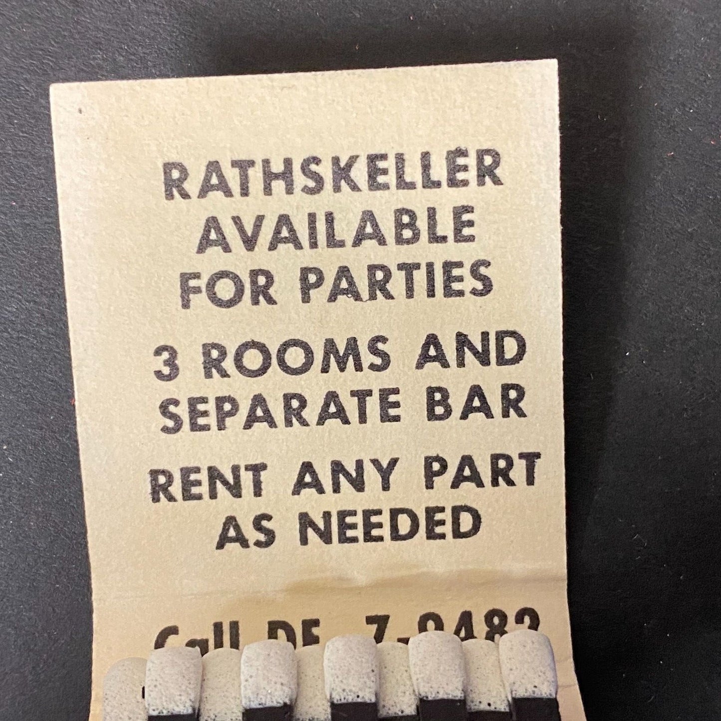East End Northwestern Rathskeller Restaurant Chicago Full Matchbook c1960's