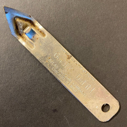 Atlas Prager Beer "Got It - Get It" Vintage Steel Can Bottle Opener 3 3/4"
