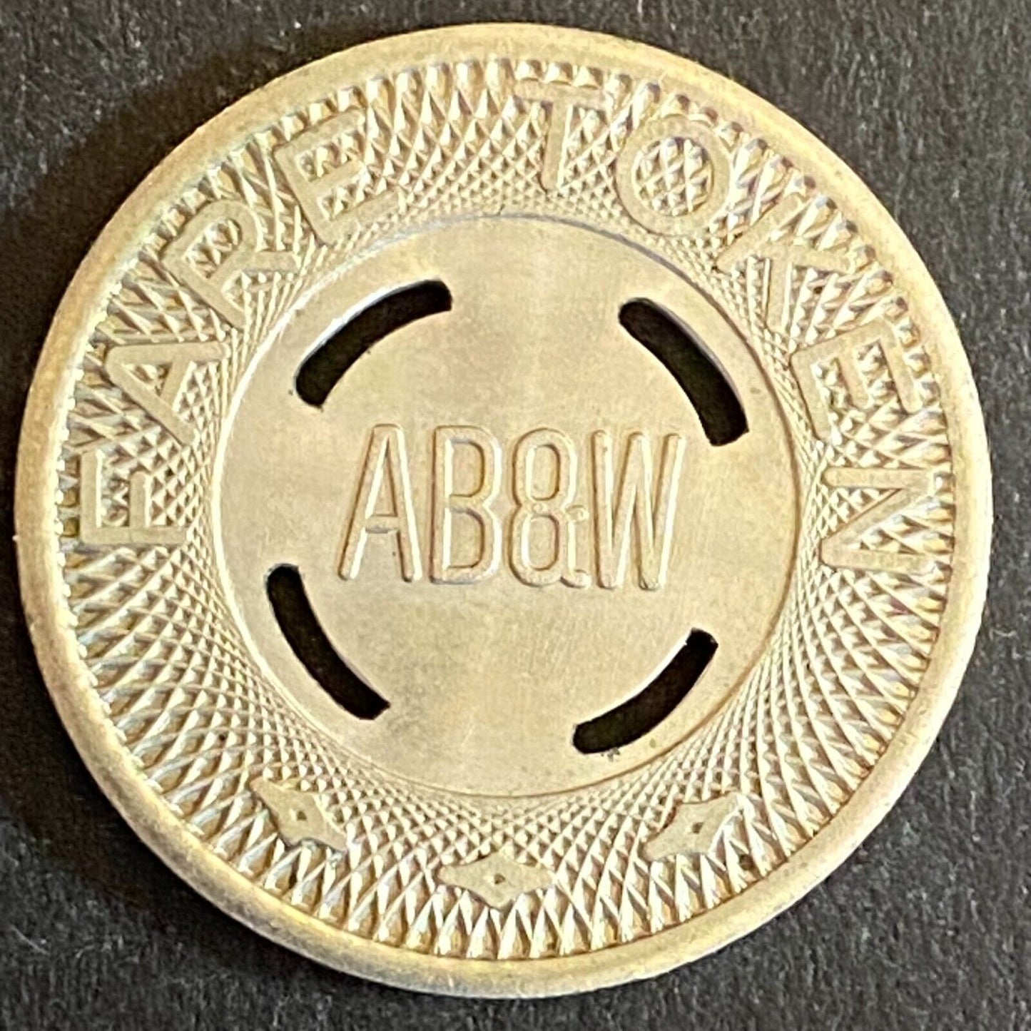 A.B. & W. Transit Company (Alexandria, VA) WM "Fare Token" 23mm