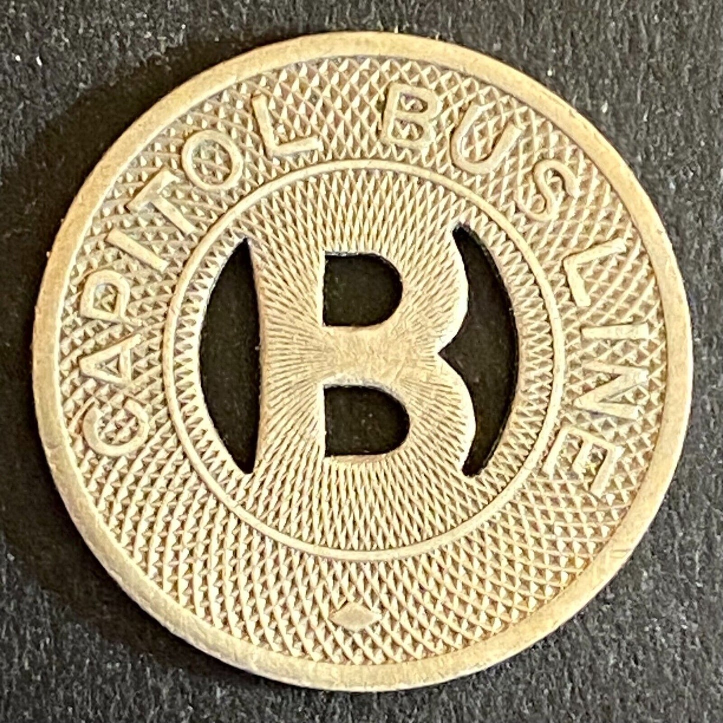 Capitol Bus Line (Bismarck, ND) WM G/F One Bus Fare Transit Token - 20mm