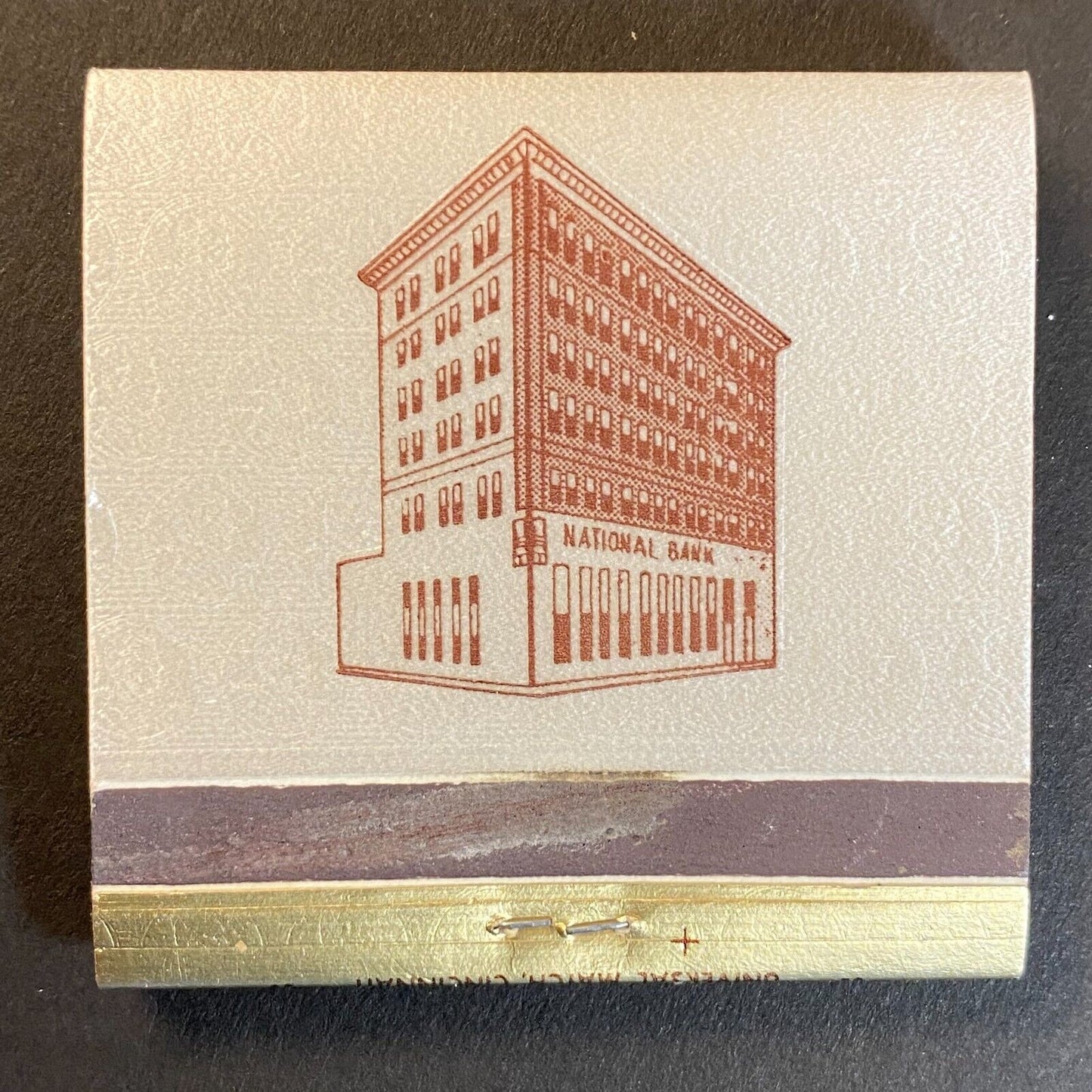 1st National Ironton, OH Near Full (-1) Matchbook c1974-80's VGC Embossed*