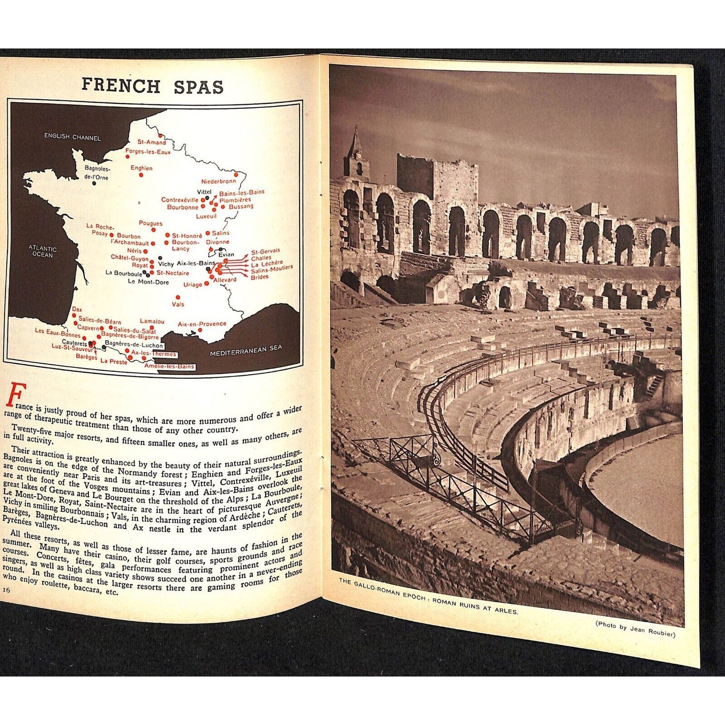 c1938 France Travel Brochure 31pp w/ Leonetto Cappiello Marianne Cover Art