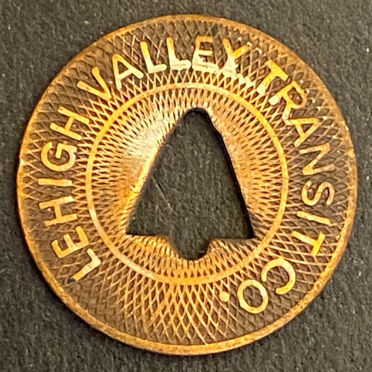 Lehigh Valley Transit Co (Allentown, PA) "Fare Check" Transit Token 16mm (#7)