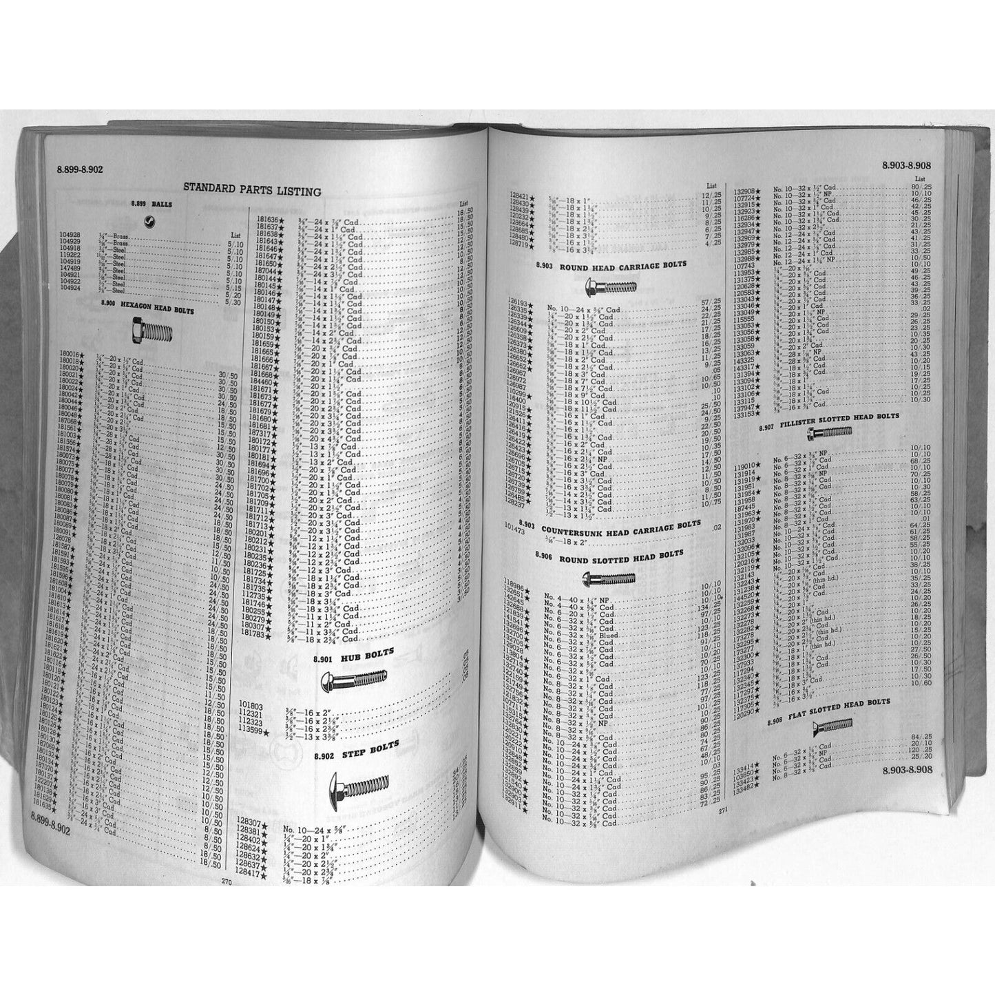 1929 - 1942 Chevrolet Master Parts Price List Manual 550+pp 2 1/4 lbs.