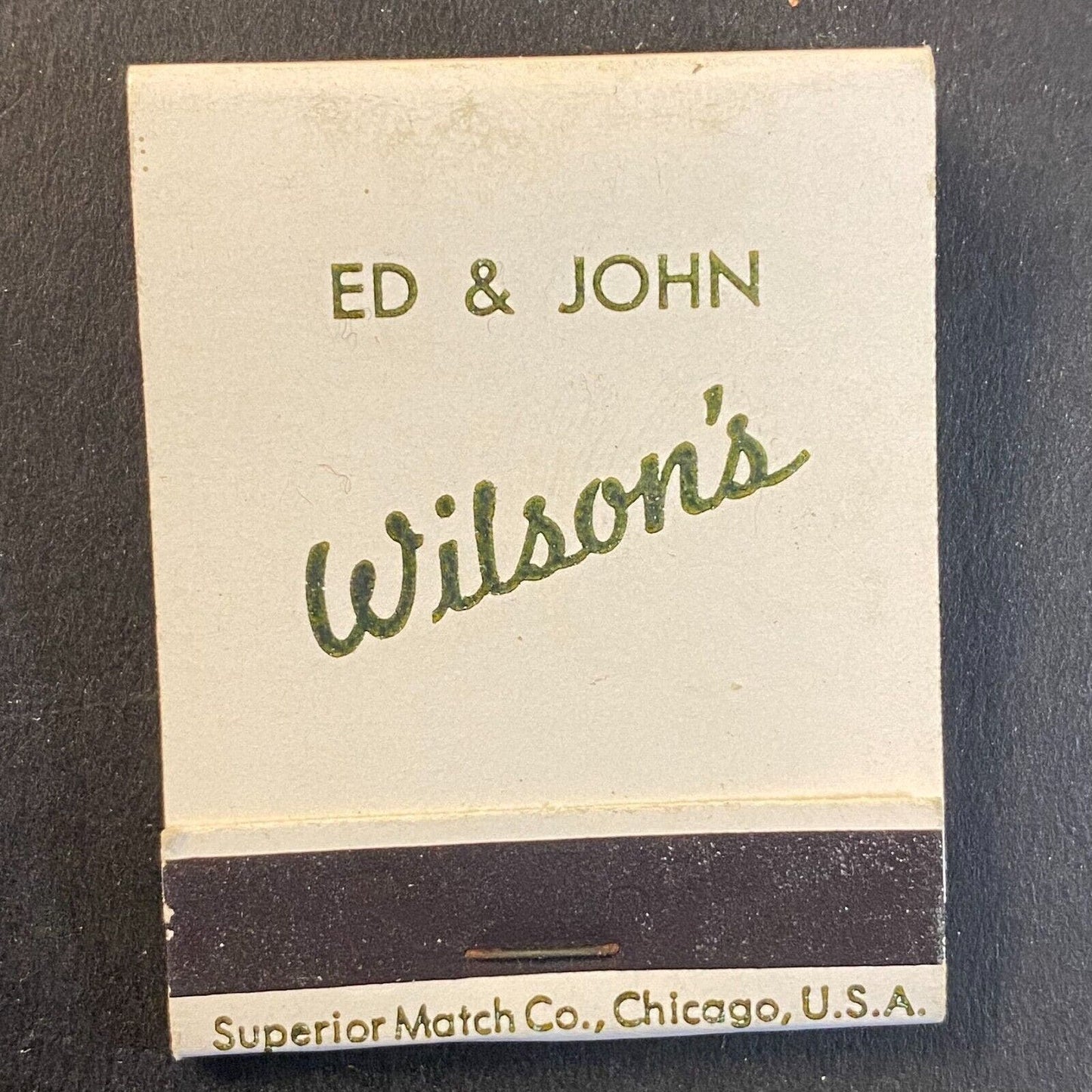 Ed & John Wilson's Restaurant c1960's-73 Near Full (-1) Matchbook VGC