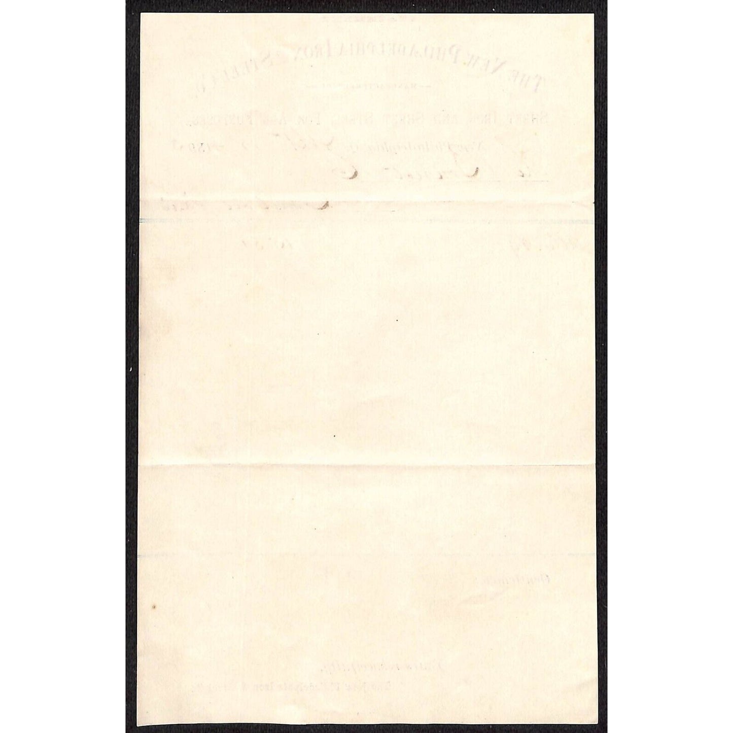 New Philadelphia Iron & Steel Co. Sheet 1893 Billhead / Statement VGC