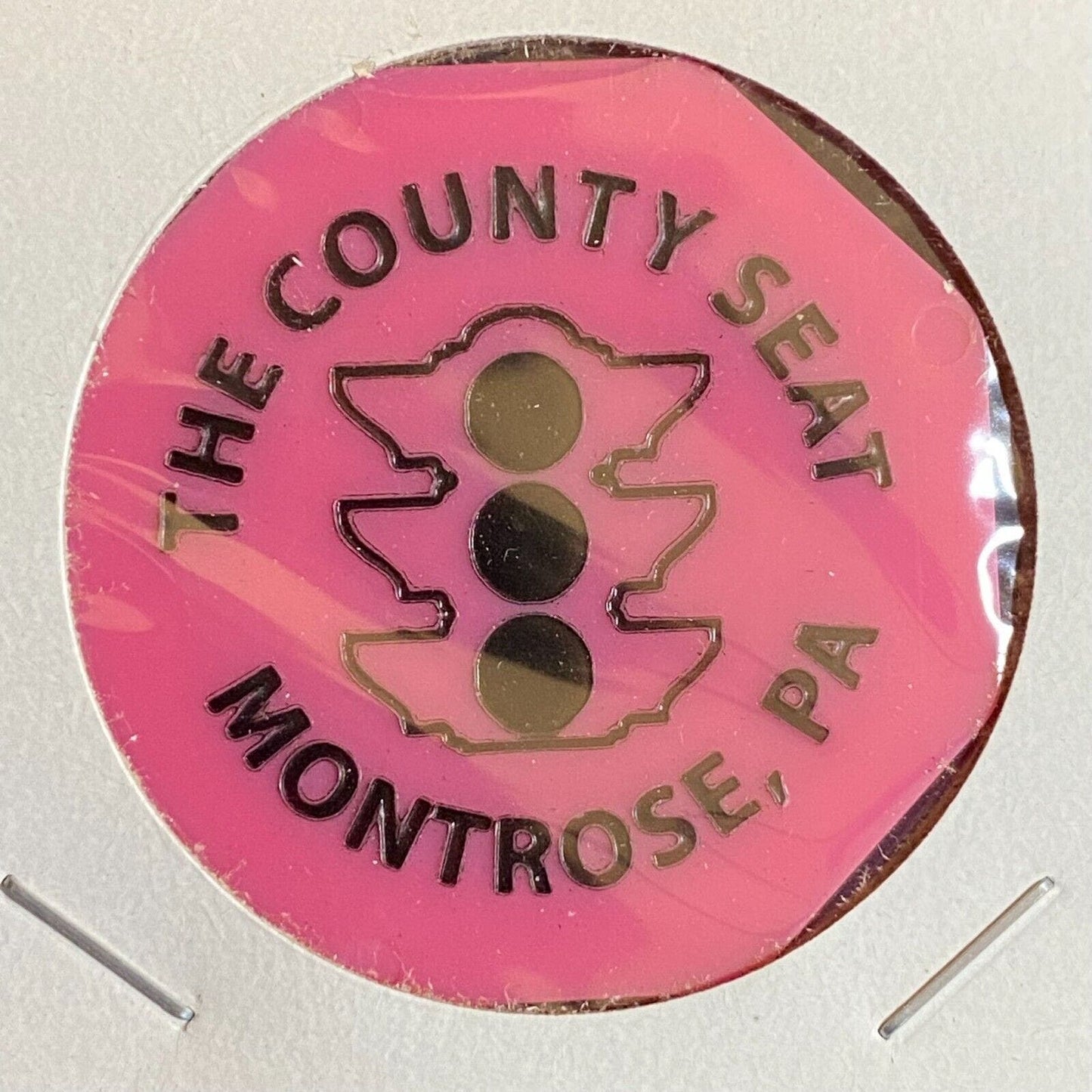 Montrose, PA "The County Seat" Hotel ? c1980's Plastic Token "Mixed Drink"