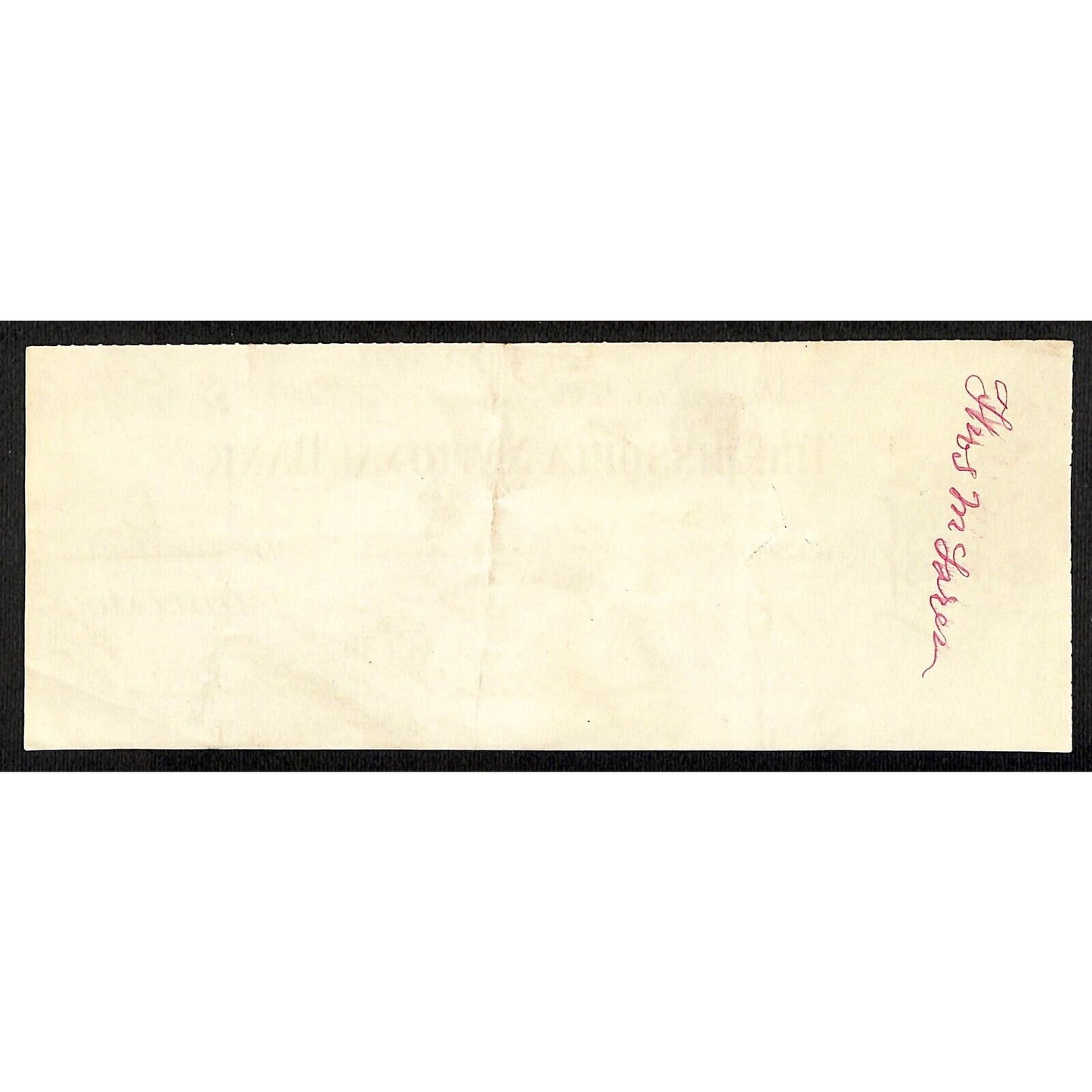 1888 Missoula National Bank Montana Territory Check Helena & Victor Mining #594
