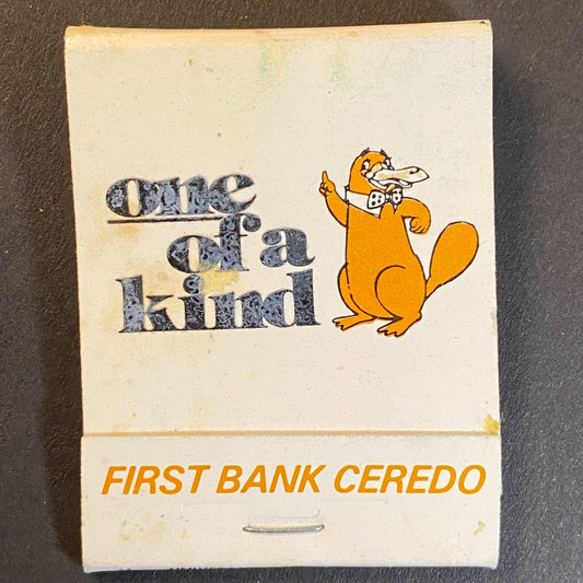 First Bank Ceredo FBC Platypus? Near Full (-1) Matchbook c1974-80's VGC