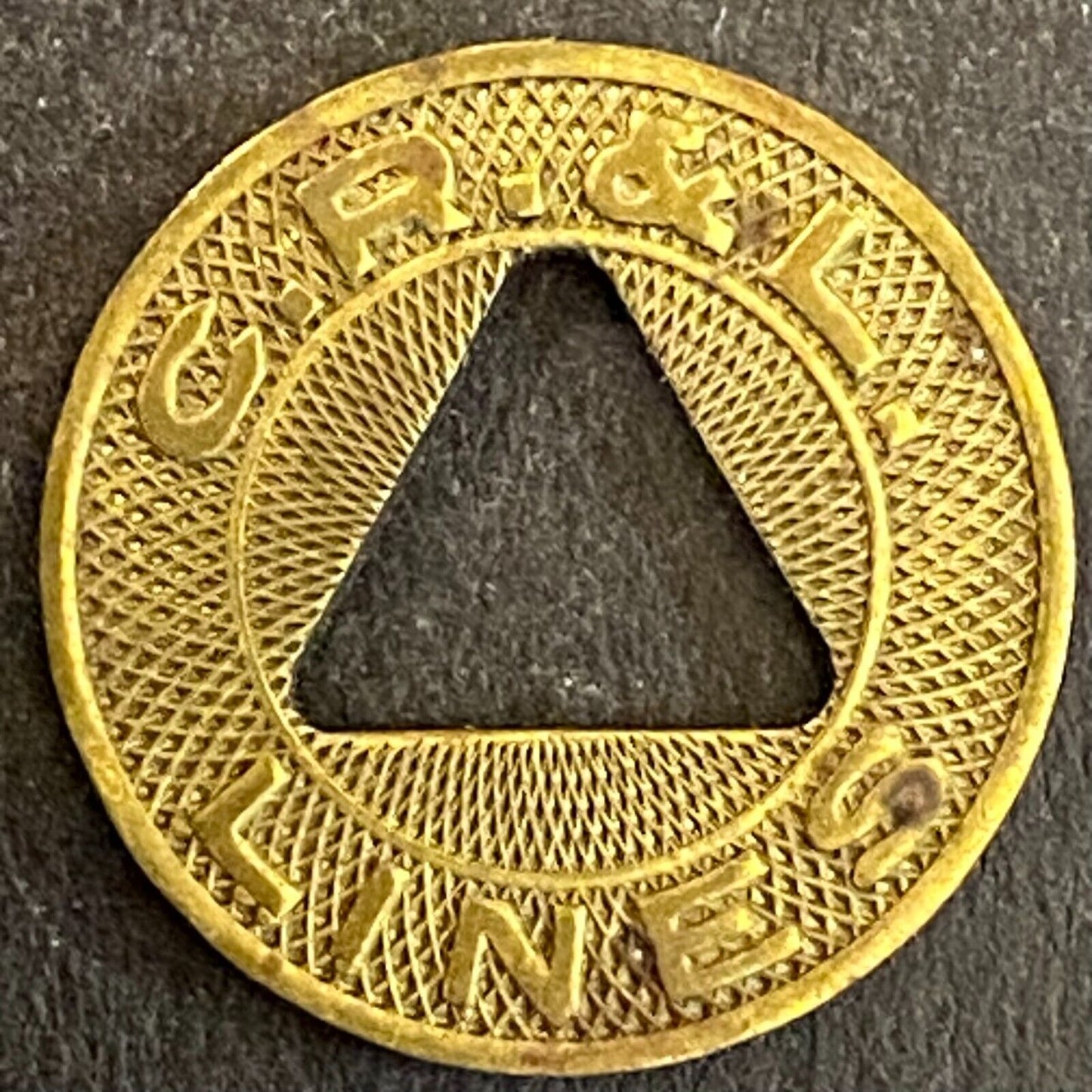 C. R. & L. Lines (New Britain, CT) G/F One Fare Transit Token 16mm