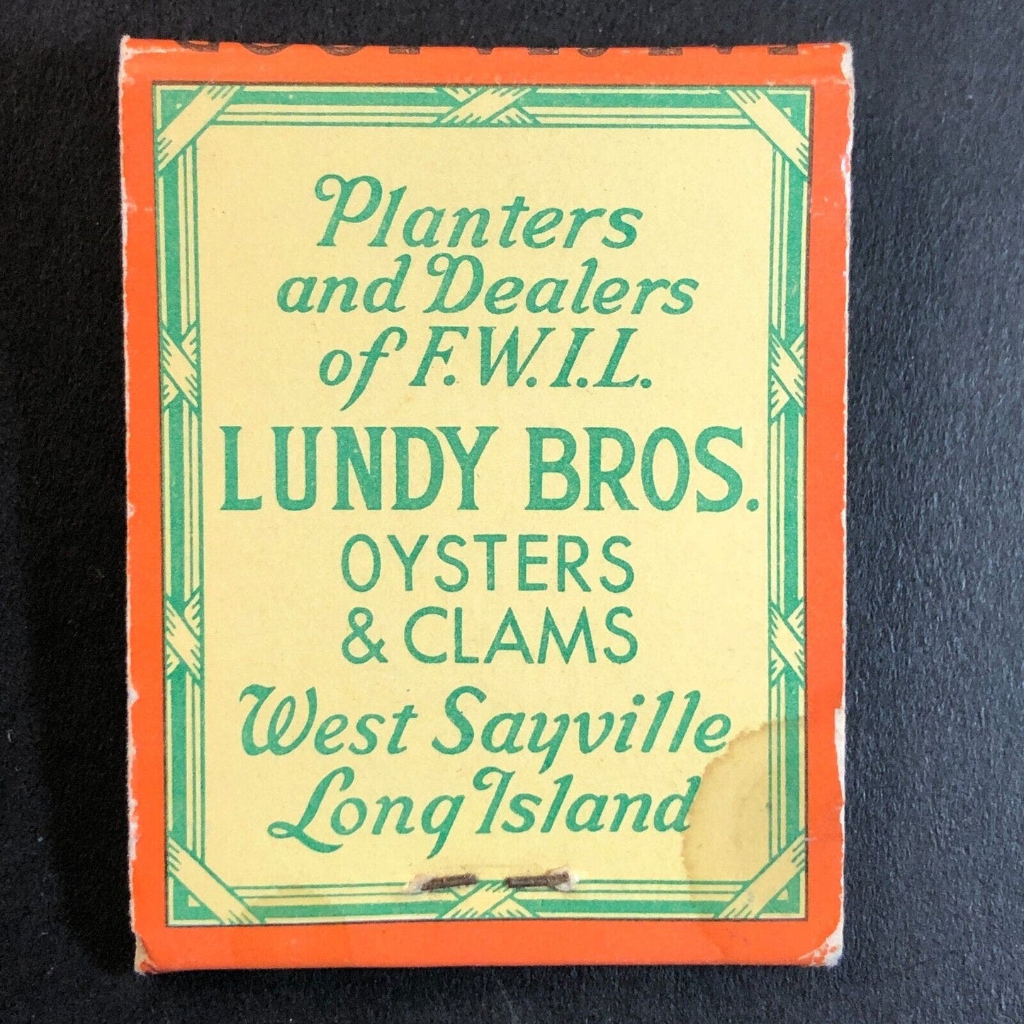 Lundy Bros. Restaurant & Clam Bar Sheepshead Bay Full Matchbook c1950's-60's