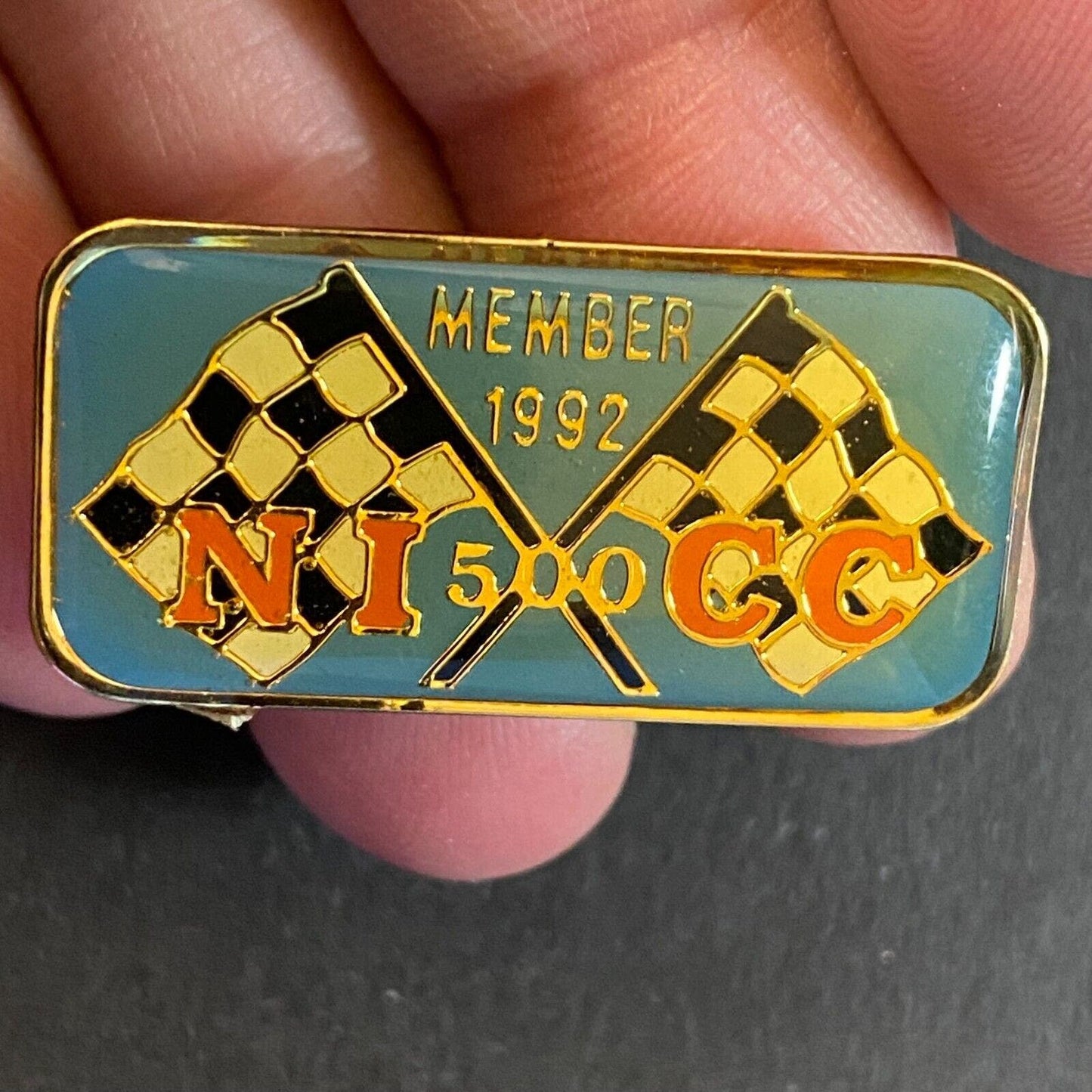 "National Indy 500 Collectors Club" NI500CC Enameled Lapel Pin Member 1992 VGC