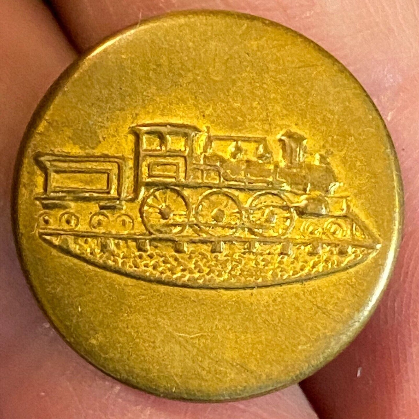 Locomotive & Car Pictorial Railroad Uniform Button 18.8mm