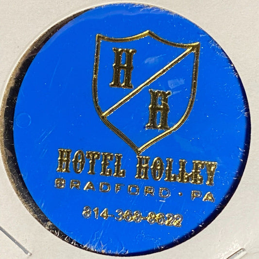 Bradford, PA Hotel Holley Plastic Token G/F One Drink (Blue)