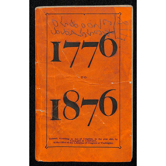 1876 Tarrant & Co. "A Hundred Years of American History" Timeline Booklet 25pp