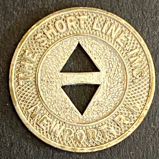 Newport, RI The Short Line Good For One Fare Transit Token 16mm Scarce