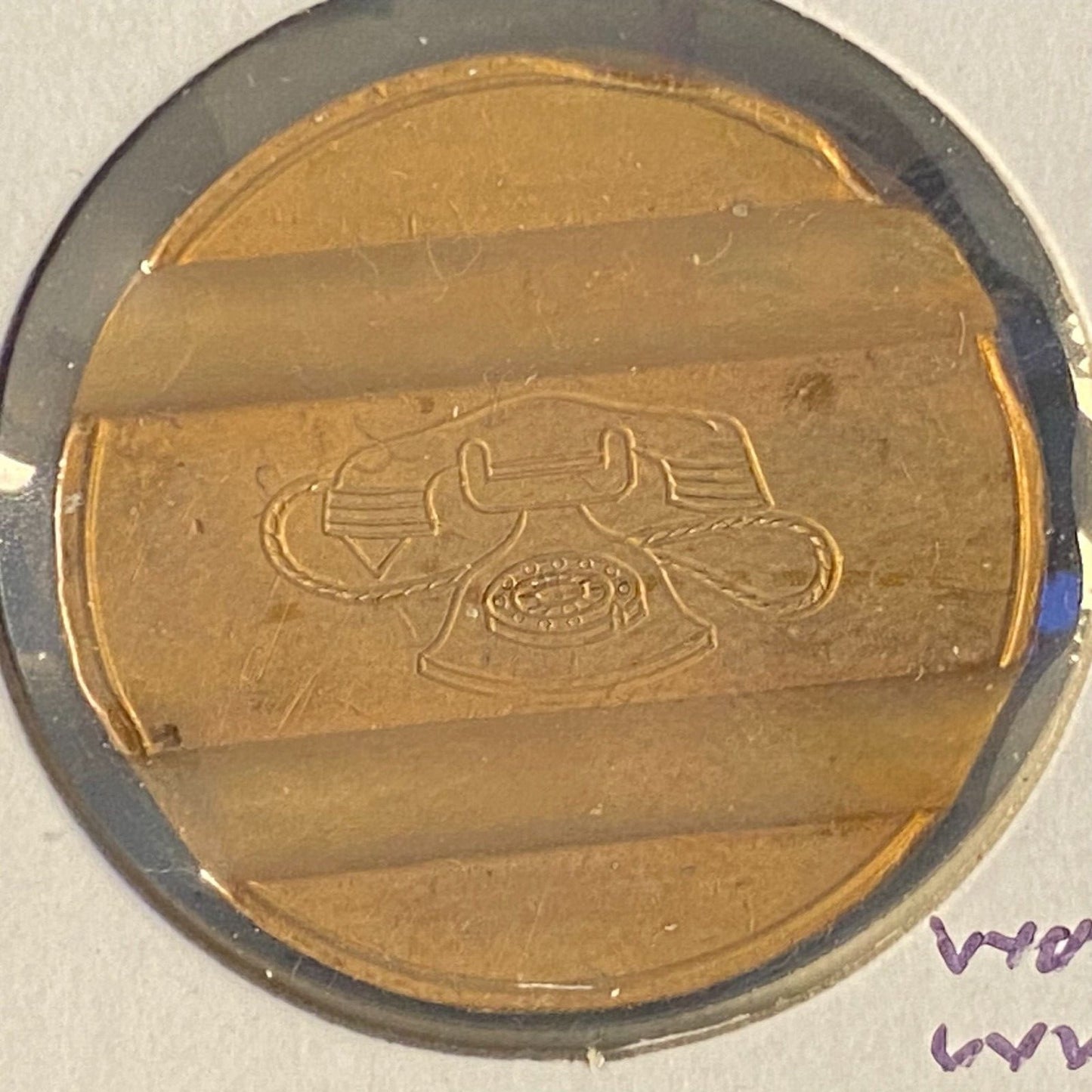 Gettone Telefonico Public Telephone Token 1970 Italy Bronze 24.5mm 7.1g #7001 VG