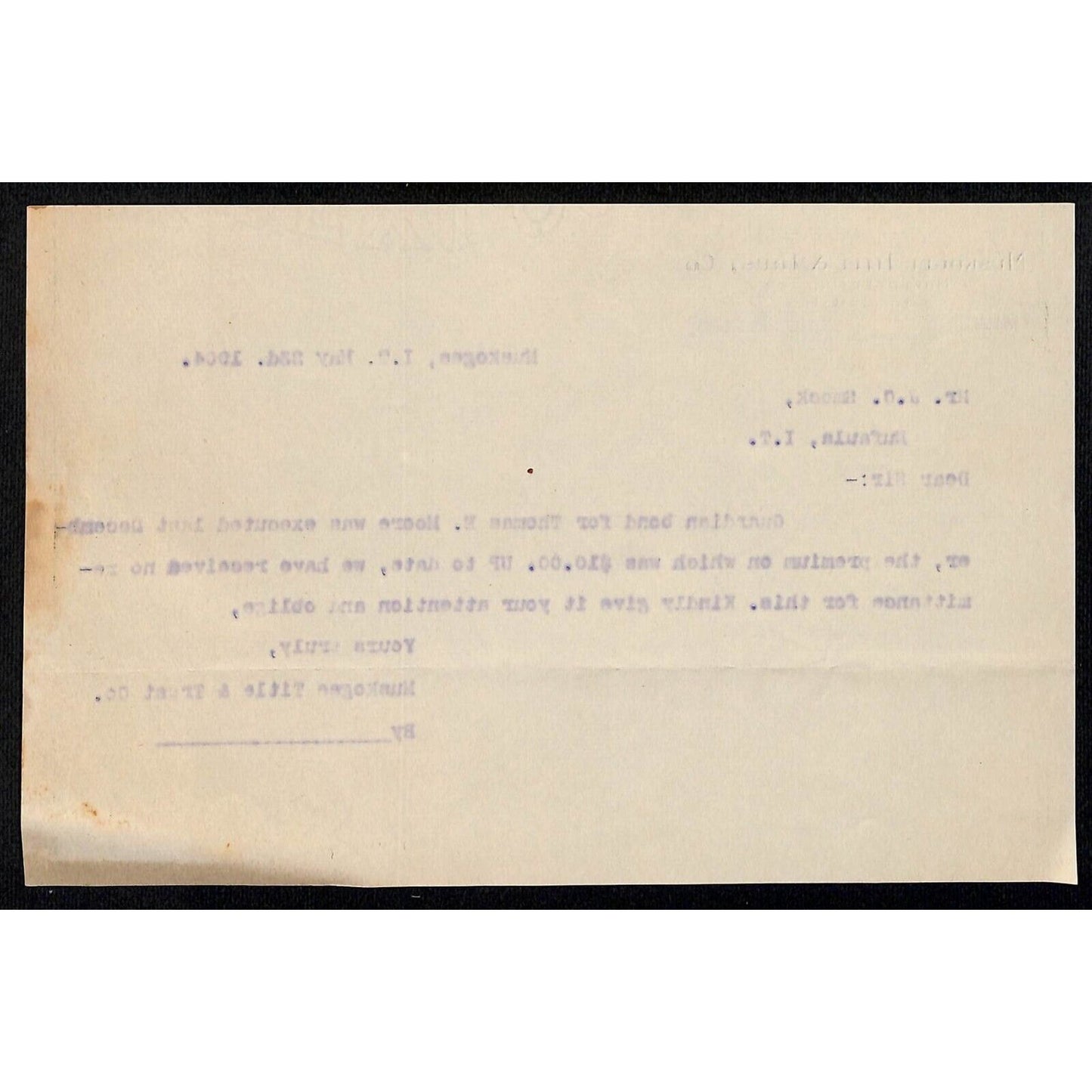 1904 Muskogee Title & Trust Muskogee OK Indian Territory Letterhead
