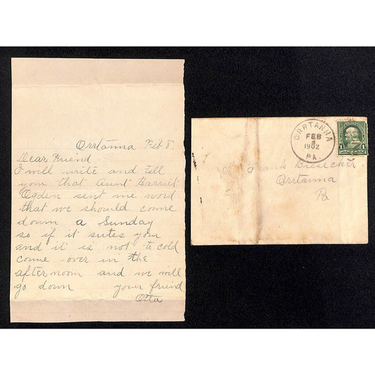 8 1902-03 Mostly "Biesecker / Orrtanna PA" ALS / Correspondence / Letters Covers