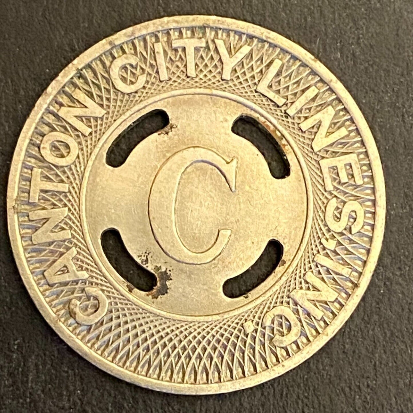 Canton City Lines G/F One Fare Transit Token 23mm (#3)