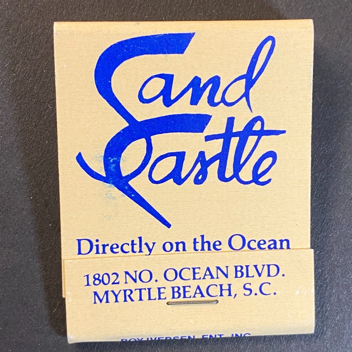 Sand Castle Motel Myrtle Beach, SC Full Matchbook c1974-80's