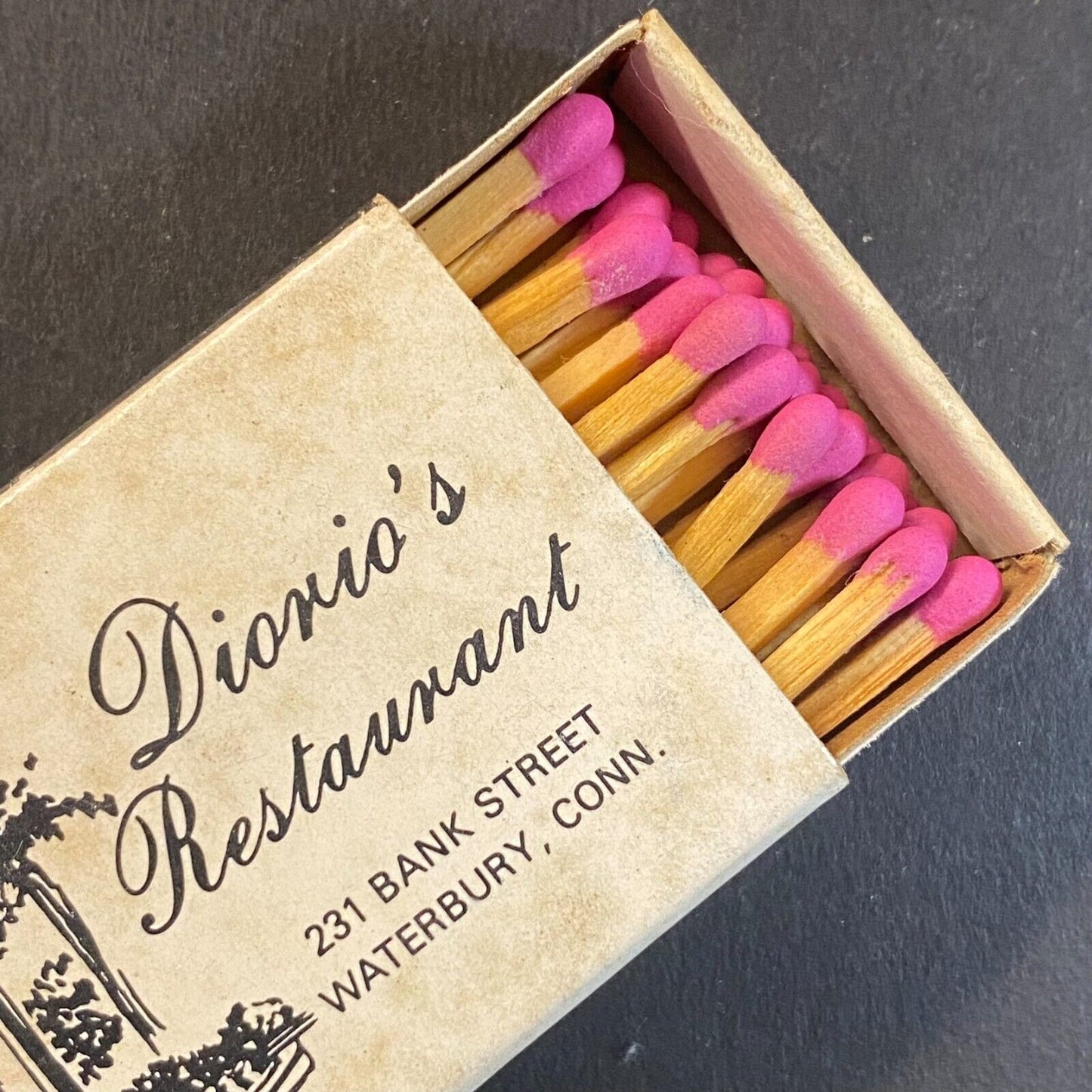 Diorio's Restaurant Waterbury, CT Vintage Matchbox Scarce VGC