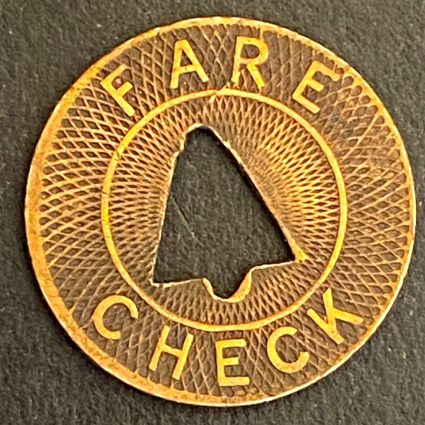 Lehigh Valley Transit Co (Allentown, PA) "Fare Check" Transit Token 16mm (#7)