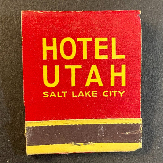 Hotel Utah Salt Lake City Max Carpenter Near Full (-1) Matchbook c1948-60