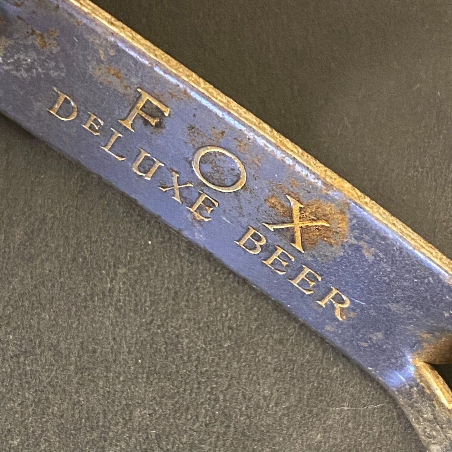 FOX Deluxe Beer Waukesha, WI Vintage Small Steel Can Bottle Opener 3 1/4"