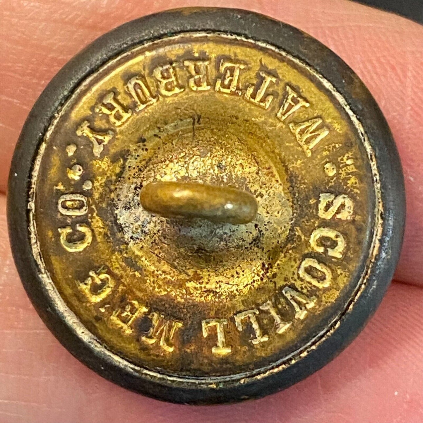Boston Elevated Railway Uniform Button Brass Flat Scovill Waterbury 22.5mm