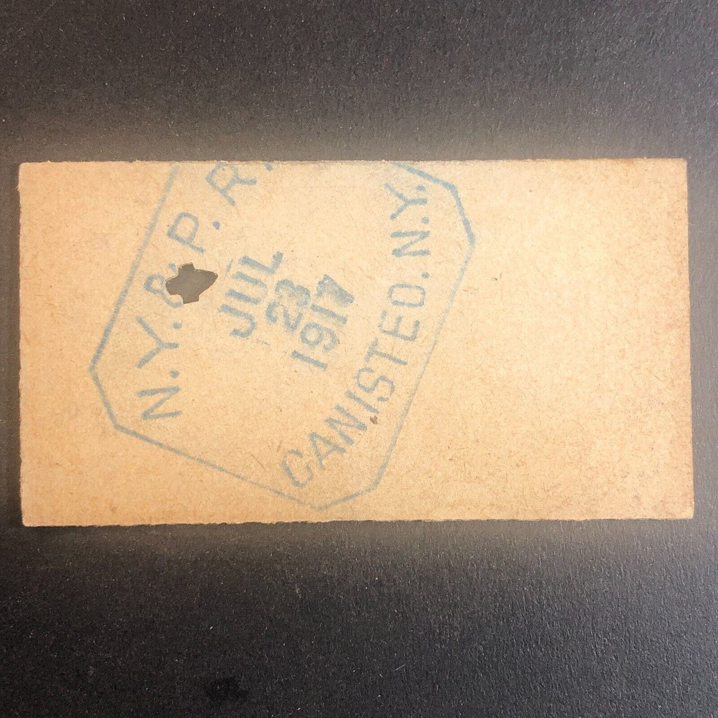 New York & Pennsylvania Railroad July 23 1917 Greenwood, NY Ticket #53601
